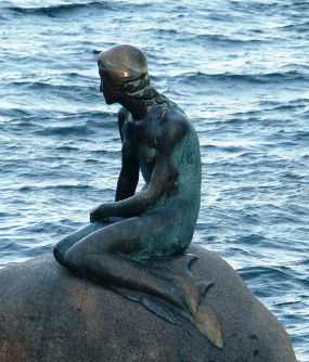 This photo of the world famous bronze statue of Hans Christian Anderson's Little Mermaid in Copenhagen Harbor, Denmark was taken by photographer Sam Segar of Essendon, Herts in England.